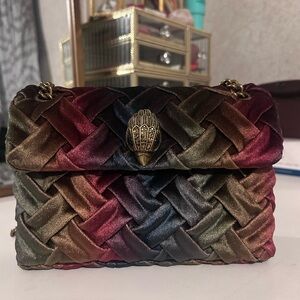 Kurt Geiger mini velvet Kensington crossbody bag